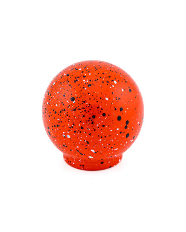 Bouton de meuble en bois de hêtre rouge noir et blanc Mélange