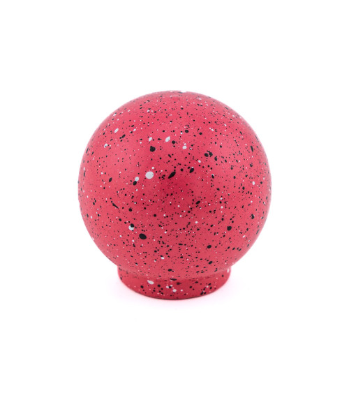 Bouton de meuble en bois de hêtre rose foncé et noir et blanc Mélange