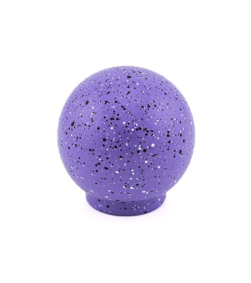 Bouton de meuble en bois de hêtre violet et noir et blanc Mélange