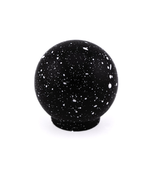 Bouton de meuble en bois de hêtre noir et blanc Mélange