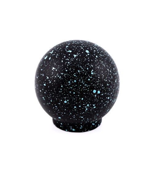 Bouton de meuble en bois de hêtre noir et bleu clair Mélange