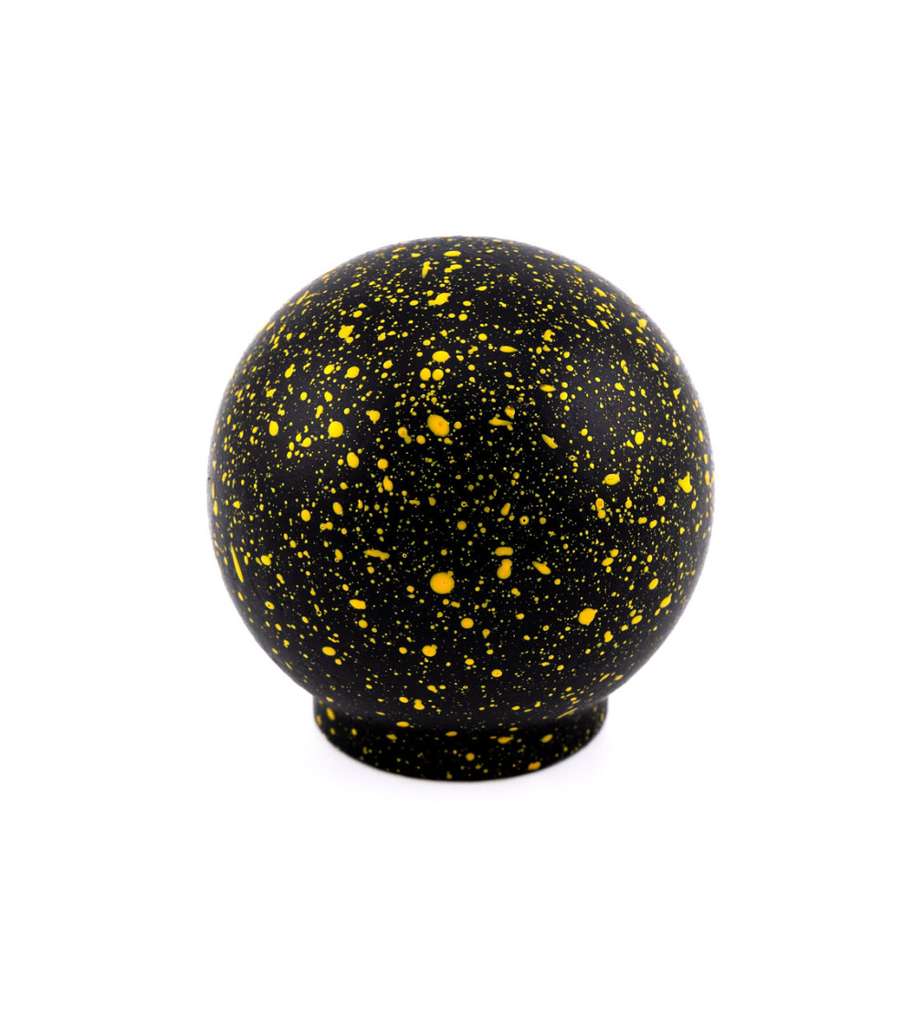 Bouton de meuble en bois de hêtre noir et citron Mélange