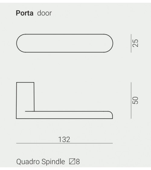 Poignée de porte blanche sans plaque VERUM Pure, design minimaliste 2022 -  poignée design