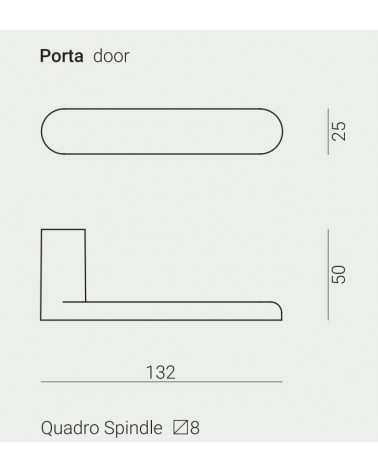 Poignée de porte blanche sans plaque VERUM Pure, design minimaliste 2022 -  poignée design