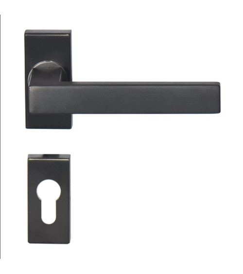 Poignée MAJESTEA Rosace Rectangle Anthracite PVD