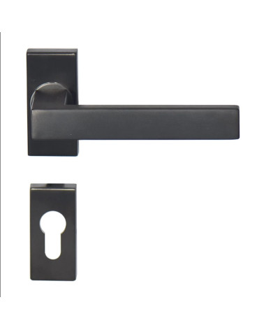 Poignée MAJESTEA Rosace Rectangle Anthracite PVD