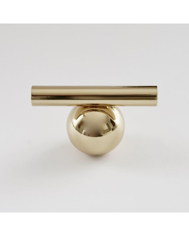 Bouton de meuble en laiton brillant modèle 04