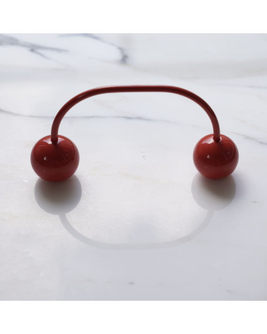 Poignées de meuble en laiton 10 ROUGE