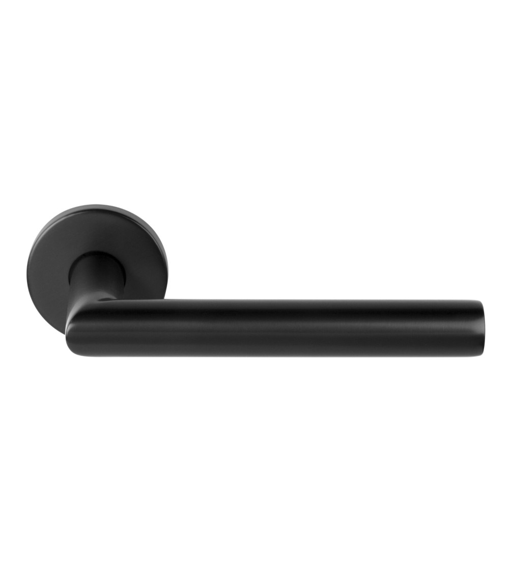 Poignées de porte Formani Basics LBII-19 sur rosace ronde couleur noire