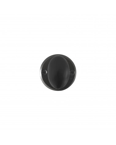 Bouton de porte noir en fer 1018 - plaque ronde -  poignée design