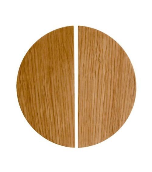 Poignée de meuble semi-circulaire en bois