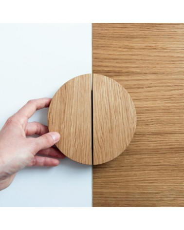 Poignée de meuble semi-circulaire en bois