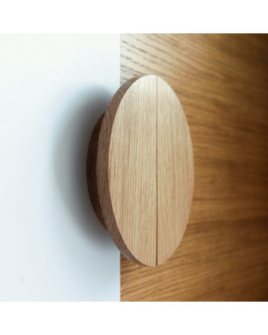Poignée de meuble semi-circulaire en bois