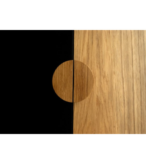 Poignée de meuble semi-circulaire en bois