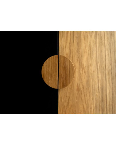 Poignée de meuble semi-circulaire en bois