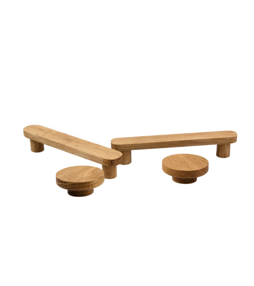 Poignée de meuble Basic allongée en bois
