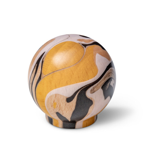 Bouton de meuble en bois de hêtre Jaune