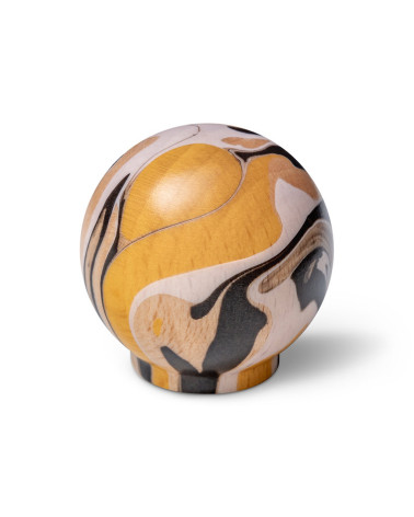 Bouton de meuble en bois de hêtre Jaune