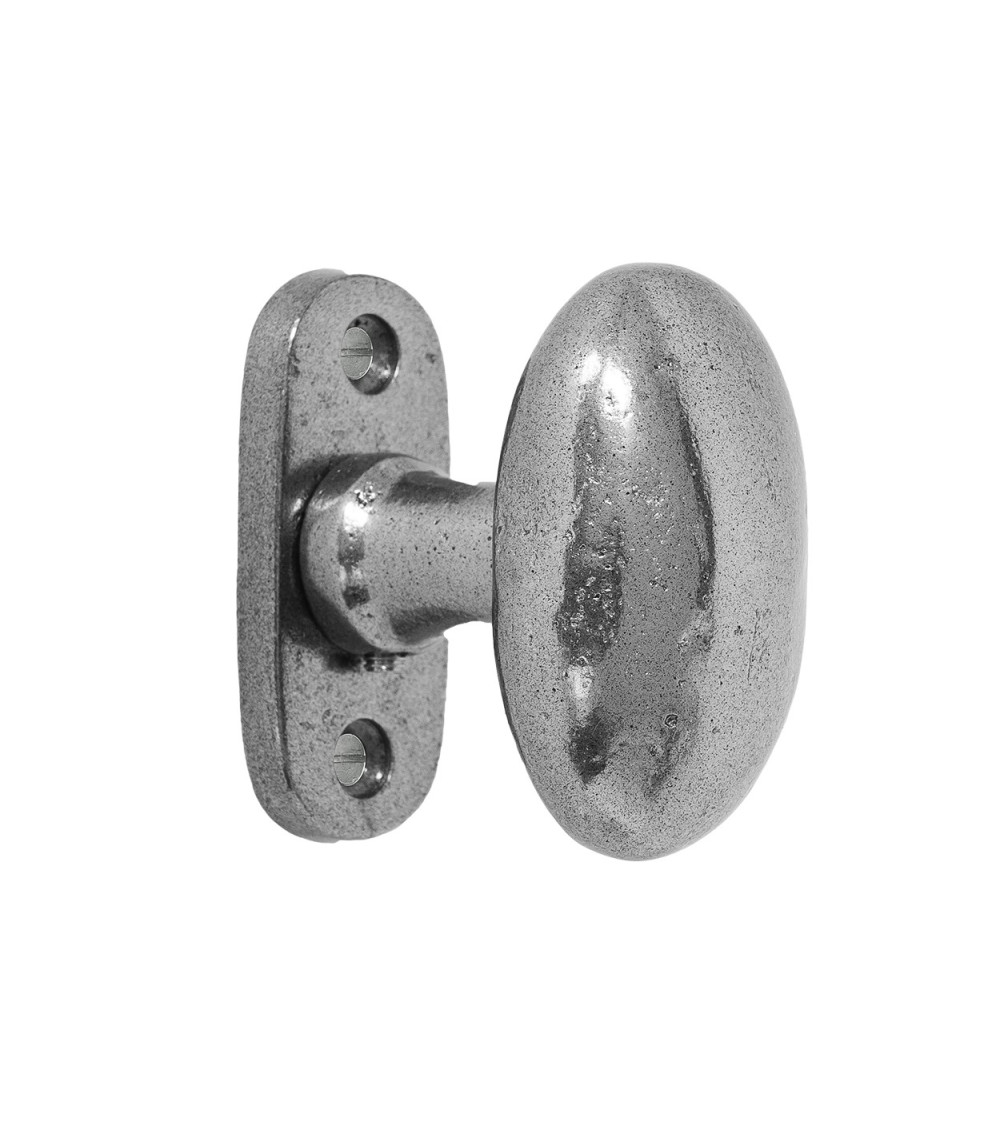 Bouton de porte chromé en fer