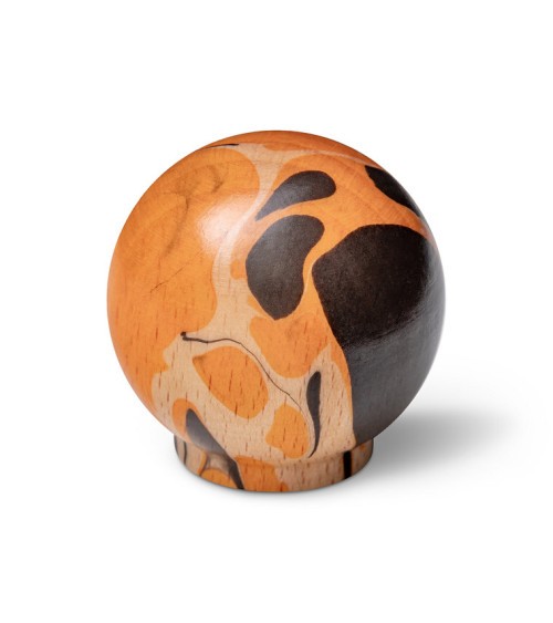Bouton de meuble en bois de hêtre orange