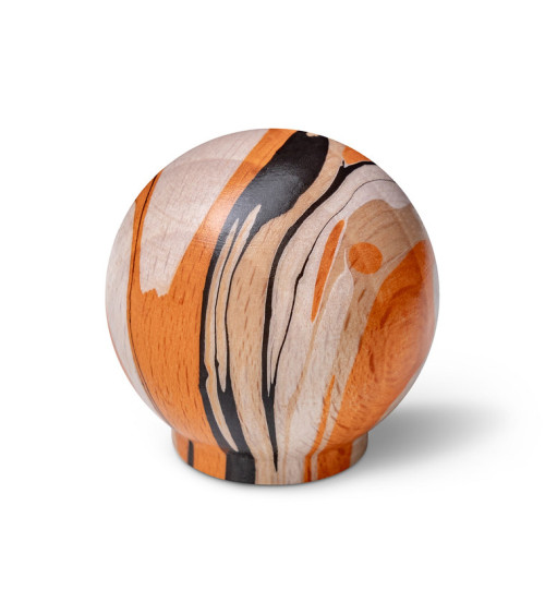 Bouton de meuble en bois de hêtre orange