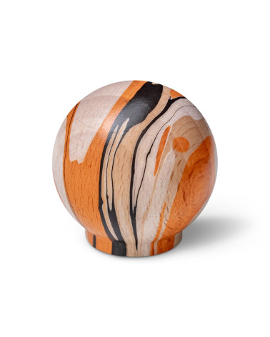 Bouton de meuble en bois de hêtre orange