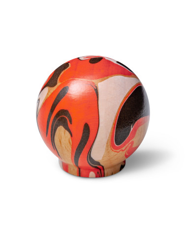 Bouton de meuble en bois de hêtre Rouge cerise