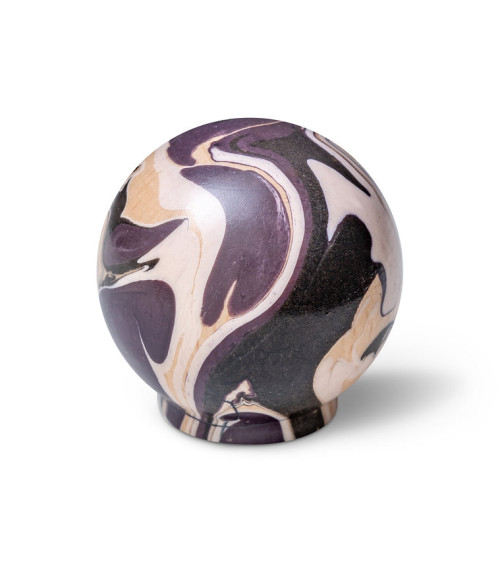 Bouton de meuble en bois de hêtre Aubergine