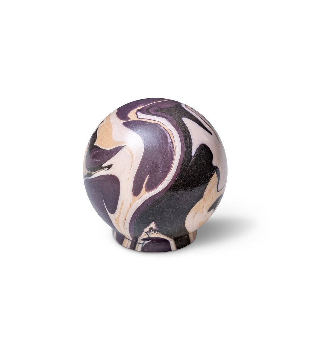 Bouton de meuble en bois de hêtre Aubergine