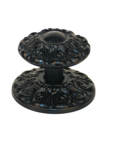 Bouton de porte de tirage Marguerite noir