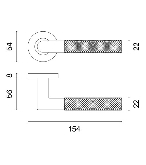 Poignée de porte noire mat OVAL 1742 poignée design