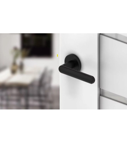 Poignée de porte ICONE ronde noire mat