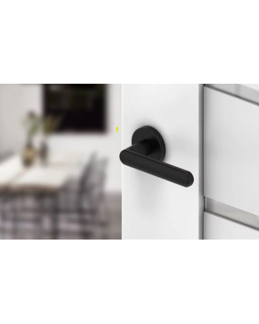 Poignée de porte ICONE ronde noire mat