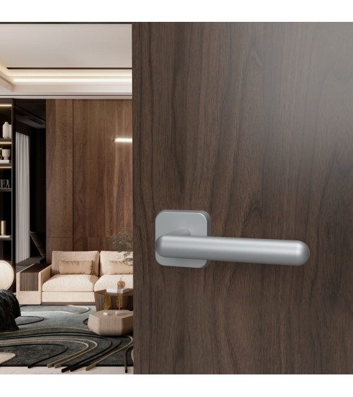 Poignée de porte chrome satiné NOX poignée design