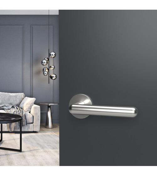Poignée de porte chrome poli NOX quincaillerie design