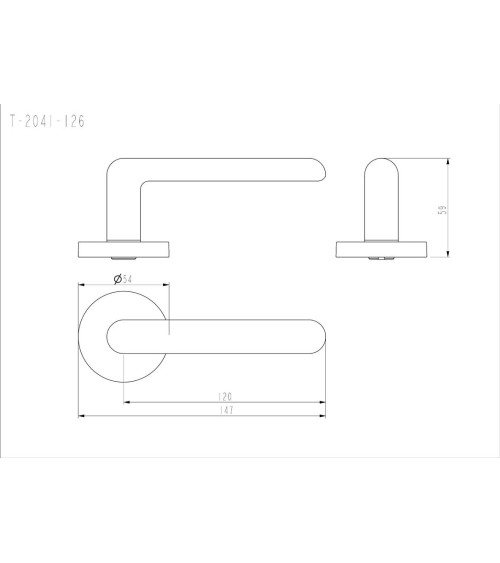 Poignée de porte or poli NOX quincaillerie design