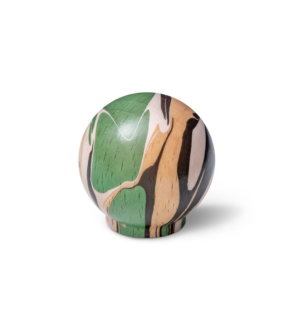 Bouton de meuble en bois de hêtre Vert riche