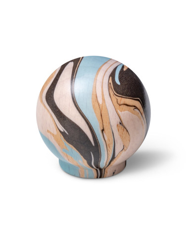 Bouton de meuble en bois de hêtre Bleu clair