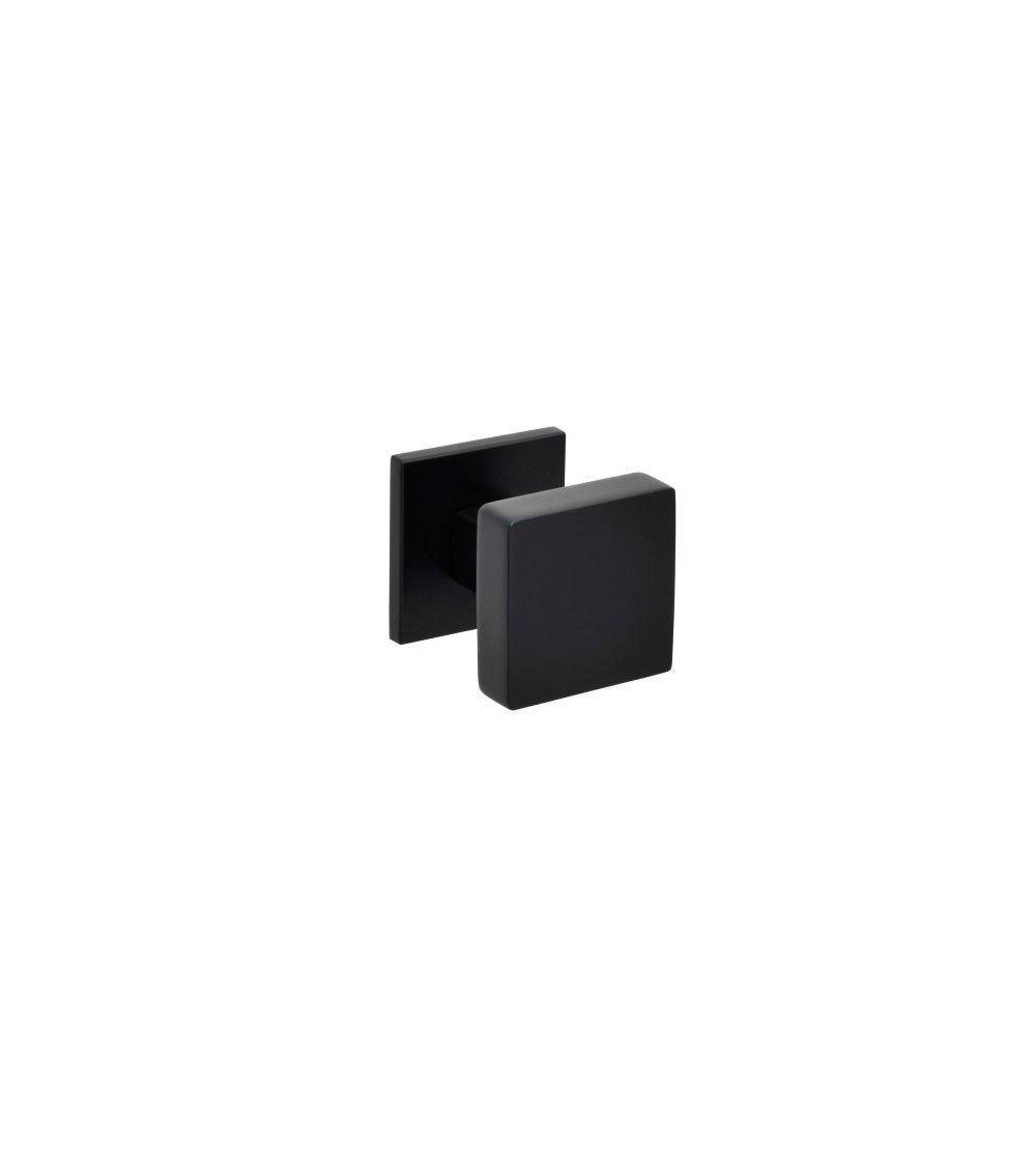 Bouton de porte carrée de couleur noire
