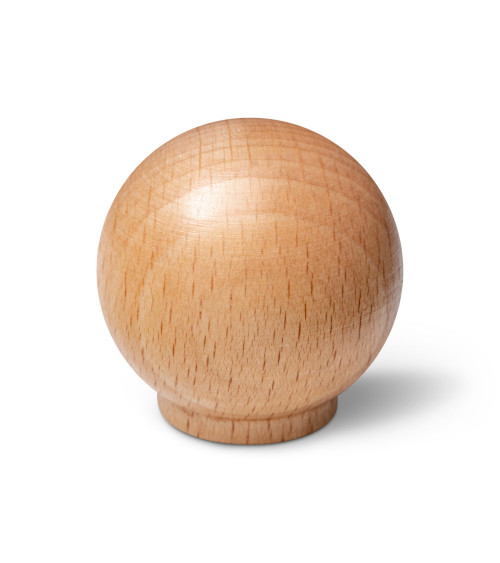 Bouton de meuble en bois de hêtre