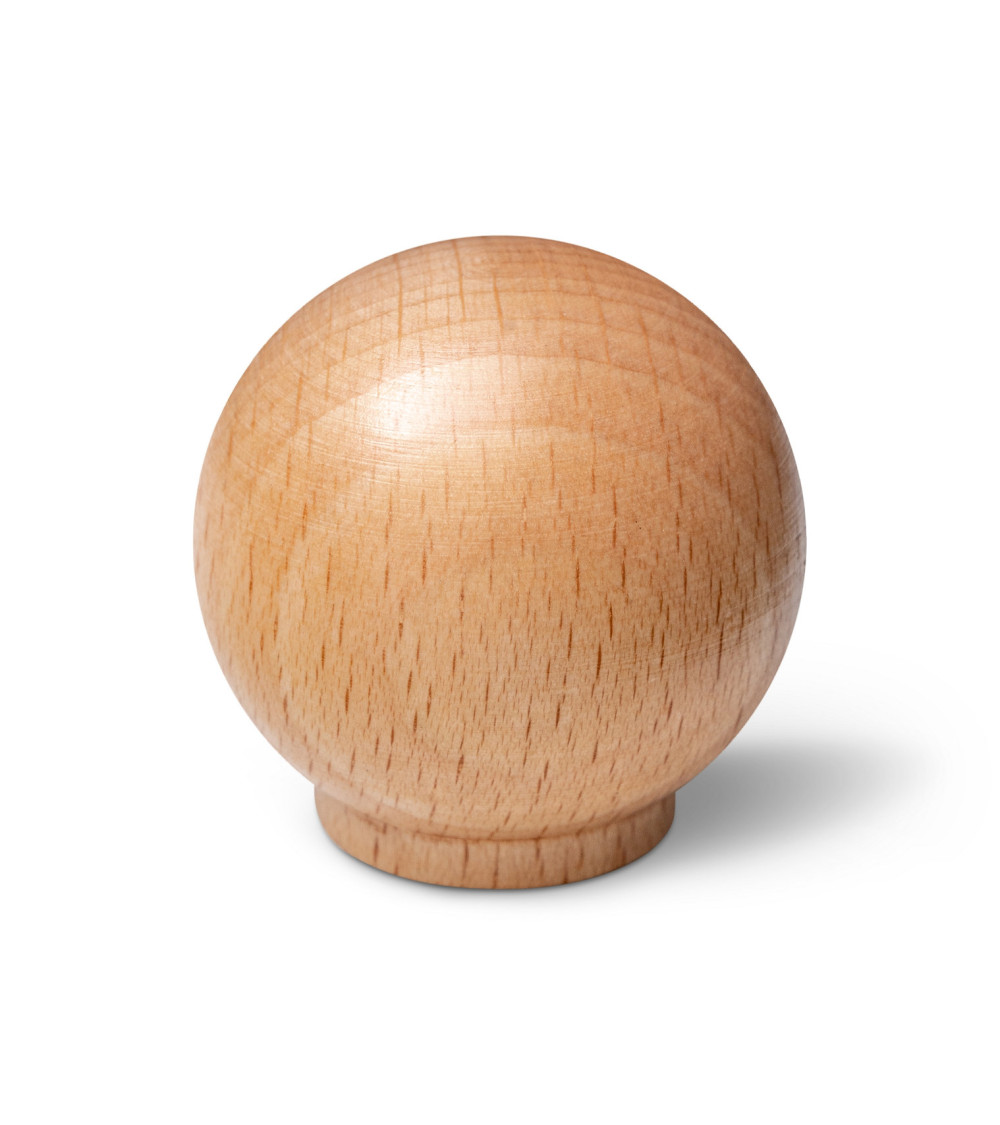 Bouton de meuble en bois de hêtre