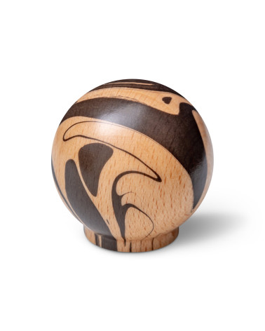 Bouton de meuble en bois de hêtre Américain