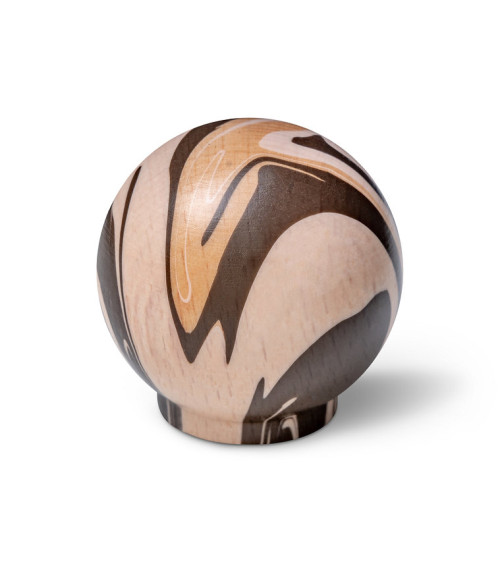 Bouton de meuble en bois de hêtre Espresso