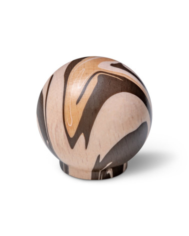 Bouton de meuble en bois de hêtre Espresso