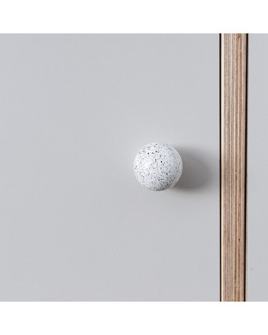 Bouton de meuble en bois de hêtre Blanc et noir Mélange