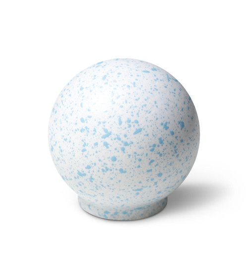 Bouton de meuble en bois de hêtre Blanc et bleu clair Mélange