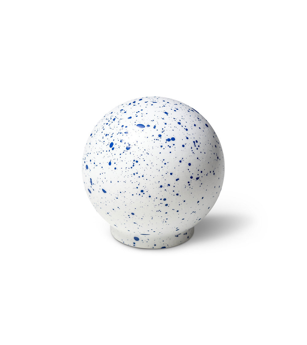 Bouton de meuble en bois de hêtre Blanc et bleu Mélange