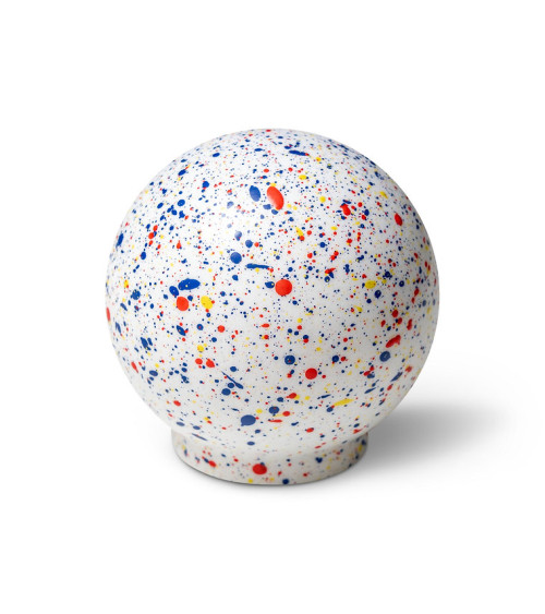Bouton de meuble en bois de hêtre F.T.P.  Mélange - blanc bleu jaune rouge