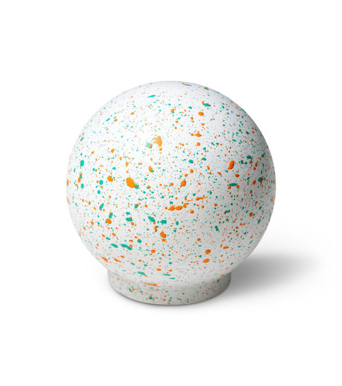 Bouton de meuble en bois de hêtre Pelouse ensoleillée Mélange - blanc vert orange
