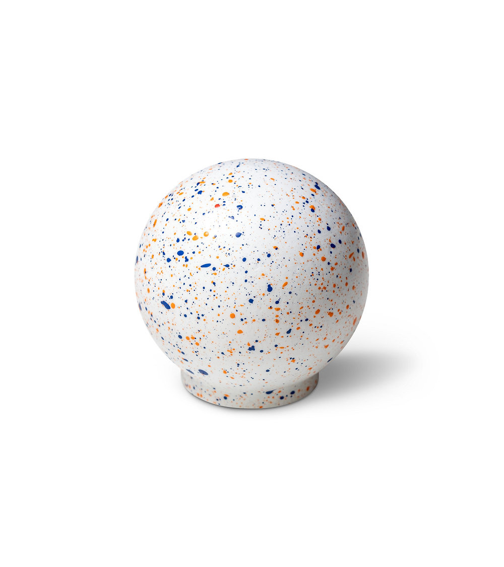 Bouton de meuble en bois de hêtre Mélange - Blanc bleu orange